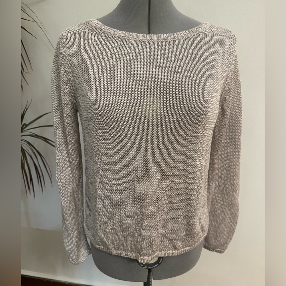 Banana Republic boatneck Women's Cream weaved Sweater